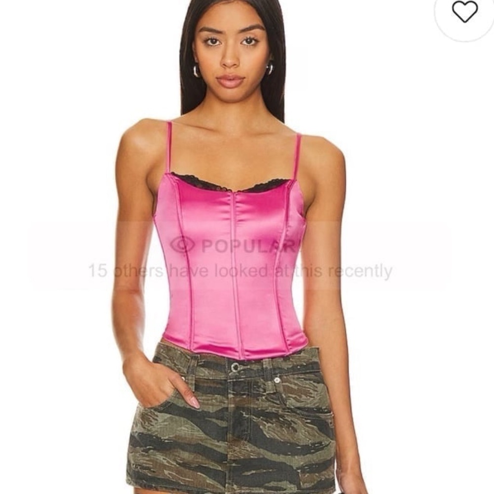 Revolve corset pink top